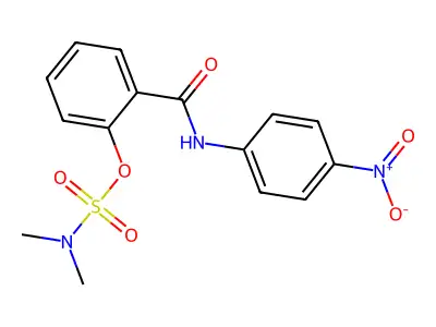 N,N-dimethyl{2-[(4-nitroanilino)carbonyl]phenyl}sulfamate structure