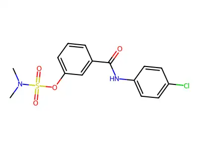 3-[(4-chloroanilino)carbonyl]phenyl-N,N-dimethylsulfamate structure