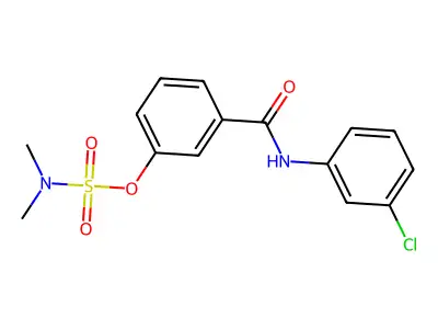 3-[(3-chloroanilino)carbonyl]phenyl-N,N-dimethylsulfamate structure