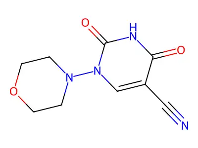 1-Morpholino-2,4-dioxo-1,2,3,4-tetrahydro-5-pyrimidinecarbonitrile structure