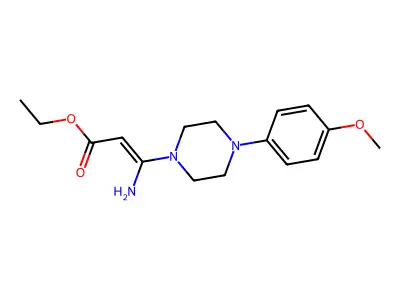 Ethyl 3-amino-3-[4-(4-methoxyphenyl)piperazin-1-yl]prop-2-enoate structure