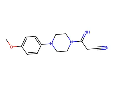 3-Imino-3-[4-(4-methoxyphenyl)piperazin-1-yl]propanenitrile structure