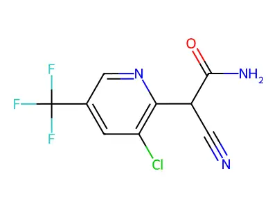 2-[3-Chloro-5-(trifluoromethyl)-2-pyridinyl]-2-cyanoacetamide structure