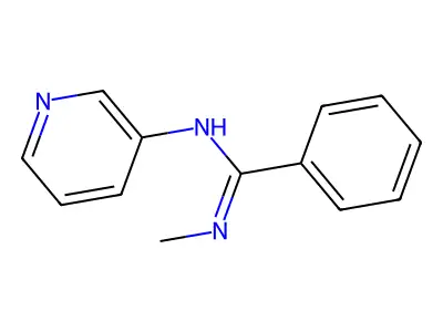 N'-methyl-N-(3-pyridinyl)benzenecarboximidamide structure
