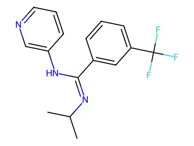 N'-isopropyl-N-(3-pyridinyl)-3-(trifluoromethyl)benzenecarboximidamide structure