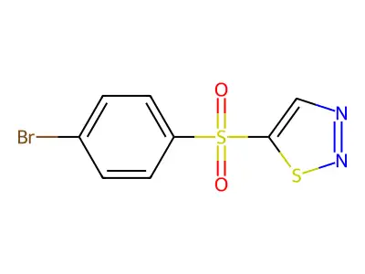 4-Bromophenyl 1,2,3-thiadiazol-5-yl sulfone structure