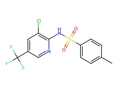 N-[3-chloro-5-(trifluoromethyl)-2-pyridinyl]-4-methylbenzenesulfonamide structure