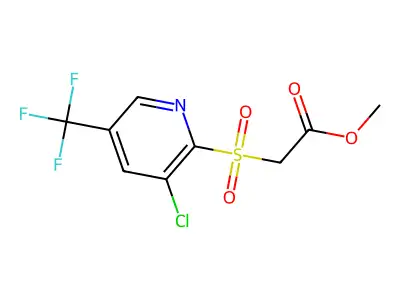 Methyl 2-[3-chloro-5-(trifluoromethyl)pyridin-2-yl]sulfonylacetate structure