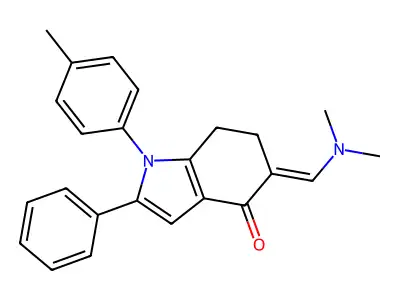 5-(Dimethylaminomethylidene)-1-(4-methylphenyl)-2-phenyl-6,7-dihydroindol-4-one structure