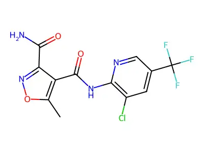 N~4~-[3-chloro-5-(trifluoromethyl)-2-pyridinyl]-5-methyl-3,4-isoxazoledicarboxamide structure