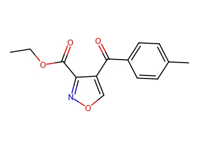Ethyl 4-(4-methylbenzoyl)-3-isoxazolecarboxylate structure