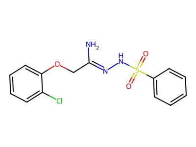N'-(benzenesulfonamido)-2-(2-chlorophenoxy)ethanimidamide structure