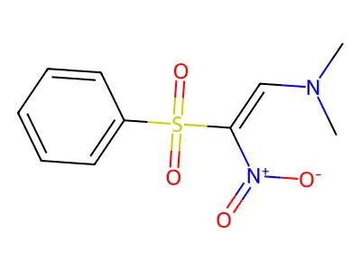 2-(benzenesulfonyl)-N,N-dimethyl-2-nitroethenamine structure