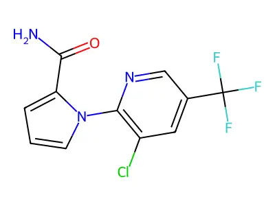 1-[3-chloro-5-(trifluoromethyl)-2-pyridinyl]-1H-pyrrole-2-carboxamide structure