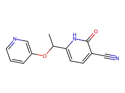 2-Hydroxy-6-[1-(3-pyridinyloxy)ethyl]nicotinonitrile structure