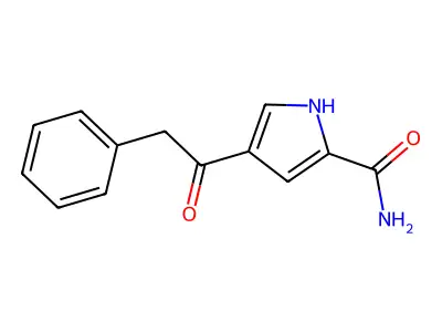 4-(2-phenylacetyl)-1H-pyrrole-2-carboxamide structure