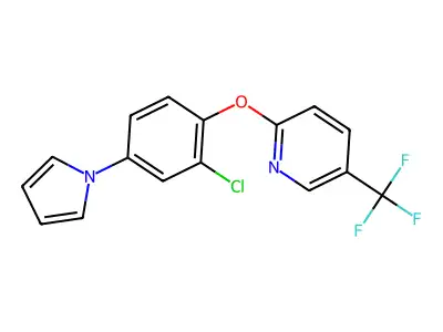 2-chloro-4-(1H-pyrrol-1-yl)phenyl 5-(trifluoromethyl)-2-pyridinyl ether structure