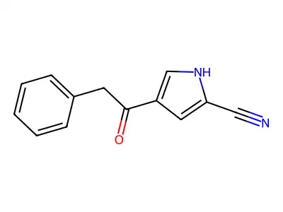 4-(2-phenylacetyl)-1H-pyrrole-2-carbonitrile structure