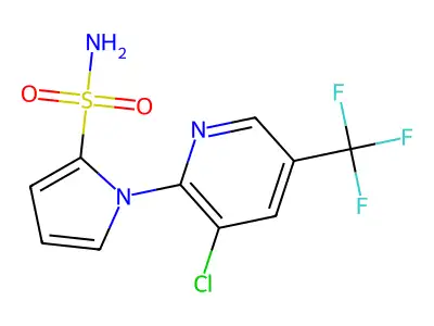 1-[3-chloro-5-(trifluoromethyl)-2-pyridinyl]-1H-pyrrole-2-sulfonamide structure