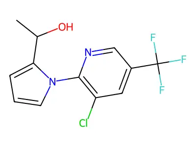 1-{1-[3-chloro-5-(trifluoromethyl)-2-pyridinyl]-1H-pyrrol-2-yl}-1-ethanol structure