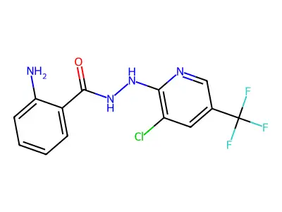 2-amino-N'-[3-chloro-5-(trifluoromethyl)-2-pyridinyl]benzenecarbohydrazide structure