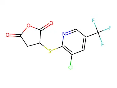 3-[3-Chloro-5-(trifluoromethyl)pyridin-2-yl]sulfanyloxolane-2,5-dione structure