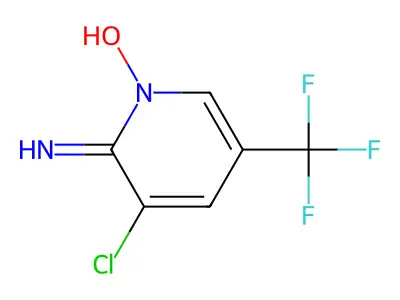 2-Amino-3-chloro-5-(trifluoromethyl)-1-pyridiniumolate structure