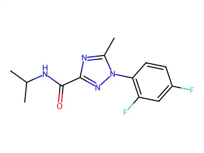 1-(2,4-difluorophenyl)-N-isopropyl-5-methyl-1H-1,2,4-triazole-3-carboxamide structure