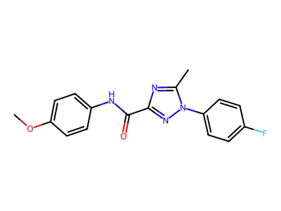 1-(4-fluorophenyl)-N-(4-methoxyphenyl)-5-methyl-1H-1,2,4-triazole-3-carboxamide structure
