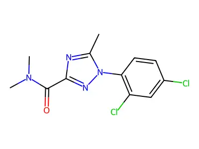 1-(2,4-dichlorophenyl)-N,N,5-trimethyl-1H-1,2,4-triazole-3-carboxamide structure