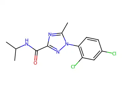 1-(2,4-dichlorophenyl)-N-isopropyl-5-methyl-1H-1,2,4-triazole-3-carboxamide structure