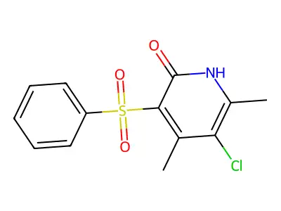 5-Chloro-4,6-dimethyl-3-(phenylsulfonyl)-2(1H)-pyridinone structure