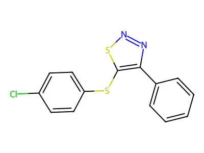 4-Chlorophenyl 4-phenyl-1,2,3-thiadiazol-5-yl sulfide structure