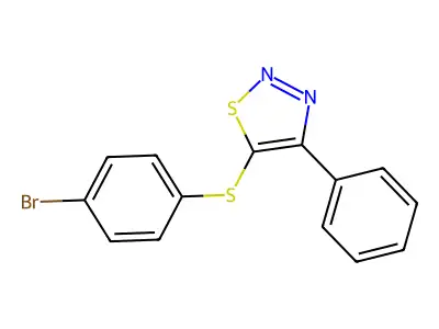 4-Bromophenyl 4-phenyl-1,2,3-thiadiazol-5-yl sulfide structure