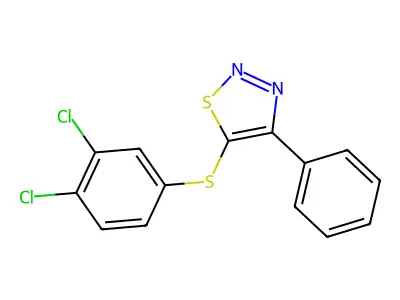 5-[(3,4-Dichlorophenyl)sulfanyl]-4-phenyl-1,2,3-thiadiazole structure