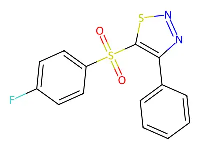 4-Fluorophenyl 4-phenyl-1,2,3-thiadiazol-5-yl sulfone structure