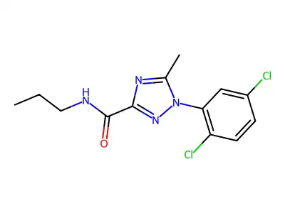 1-(2,5-dichlorophenyl)-5-methyl-N-propyl-1H-1,2,4-triazole-3-carboxamide structure