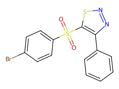 4-Bromophenyl 4-phenyl-1,2,3-thiadiazol-5-yl sulfone structure
