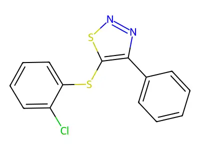 2-Chlorophenyl 4-phenyl-1,2,3-thiadiazol-5-yl sulfide structure