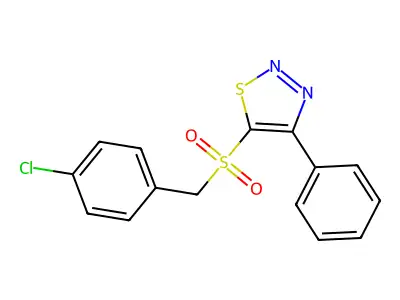 4-Chlorobenzyl 4-phenyl-1,2,3-thiadiazol-5-yl sulfone structure