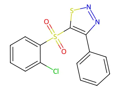 2-Chlorophenyl 4-phenyl-1,2,3-thiadiazol-5-yl sulfone structure