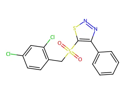 5-[(2,4-Dichlorobenzyl)sulfonyl]-4-phenyl-1,2,3-thiadiazole structure