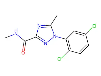 1-(2,5-dichlorophenyl)-N,5-dimethyl-1,2,4-triazole-3-carboxamide structure