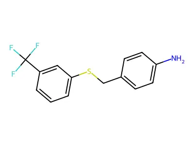 4-({[3-(Trifluoromethyl)phenyl]sulfanyl}methyl)aniline structure