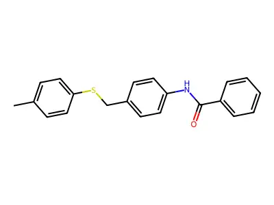 N-(4-{[(4-methylphenyl)sulfanyl]methyl}phenyl)benzenecarboxamide structure