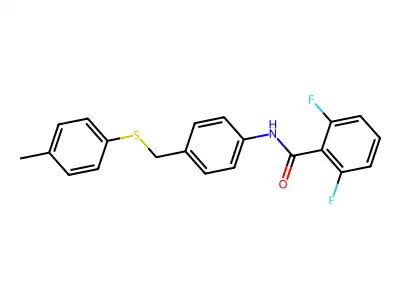 2,6-difluoro-N-(4-{[(4-methylphenyl)sulfanyl]methyl}phenyl)benzenecarboxamide structure