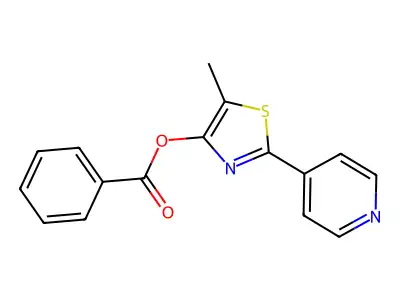 5-Methyl-2-(4-pyridinyl)-1,3-thiazol-4-yl benzenecarboxylate structure