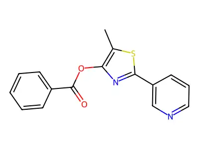 5-Methyl-2-(3-pyridinyl)-1,3-thiazol-4-yl benzenecarboxylate structure