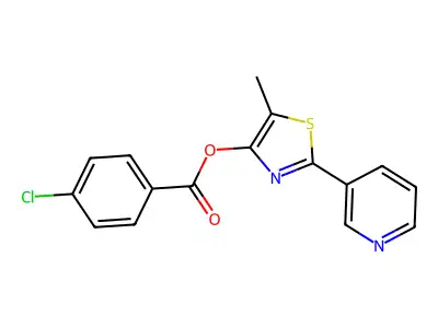 5-Methyl-2-(3-pyridinyl)-1,3-thiazol-4-yl 4-chlorobenzenecarboxylate structure