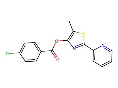 5-Methyl-2-(2-pyridinyl)-1,3-thiazol-4-yl 4-chlorobenzenecarboxylate structure